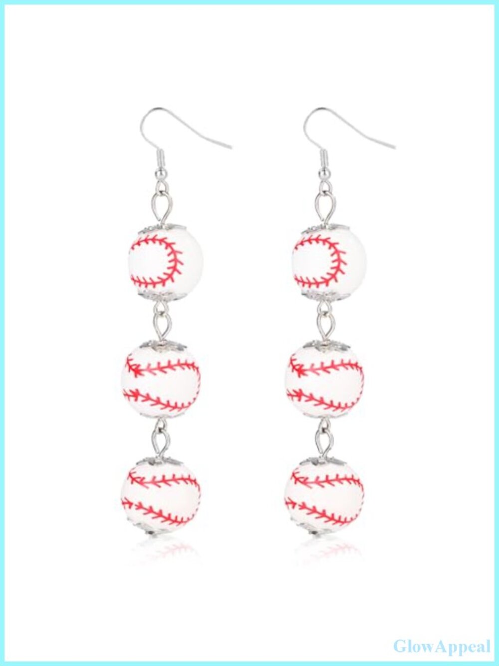 Baseball Dangle Earrings for Women Softball Jewelry Wood & Alloy Sports Fan Gift